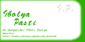 ibolya pasti business card