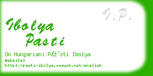 ibolya pasti business card